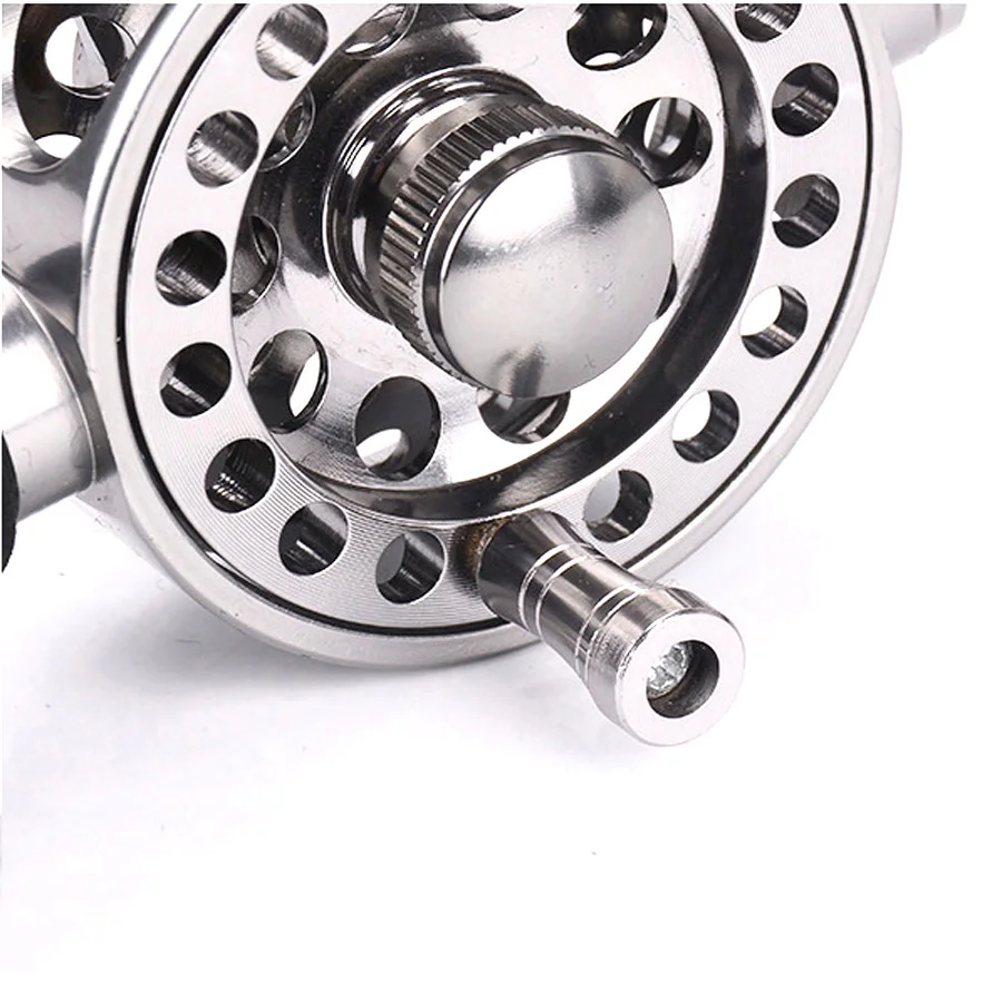 Carrete de pesca de carpa de aluminio, modificación BLG40/50/60, carretes huecos de agua de mar DIY, engranaje de Ruedas de pesca de hielo mecanizado CNC - imagen 4