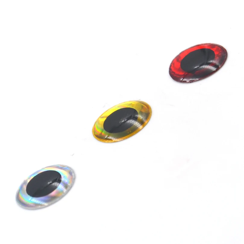 MNFT 50 unids/lote nueva pesca 3D pegajoso holográfico señuelo ojos 7mm/9mm DIY hacer atado de moscas Material plantillas Crankbait cebos duros - imagen 2