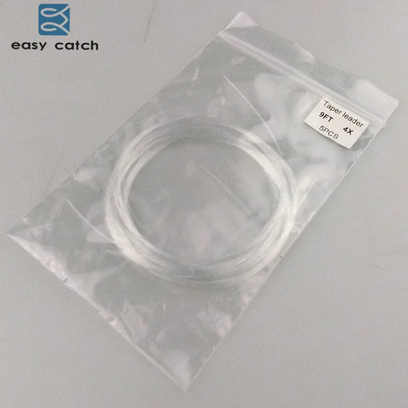 Línea de pesca con mosca, líder cónico de pesca con mosca, líder cónico, 5 piezas, 9 pies, 2,7 m, 1x2x3x4x5x - imagen 2