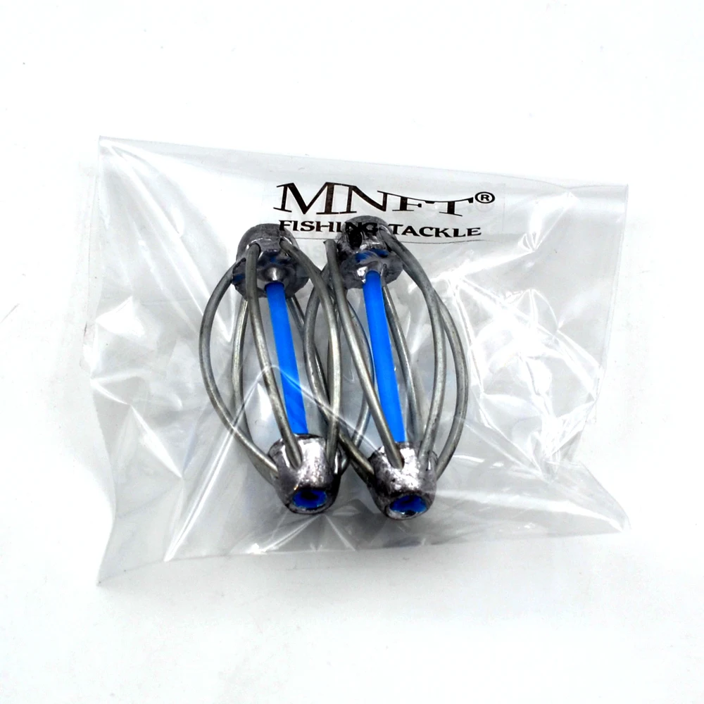 MNFT-lanzador de cebo de 6 cables con forma de linterna, alimentador de plomo, Juego de pesca, accesorios para nido, 2 unids/paquete - imagen 5