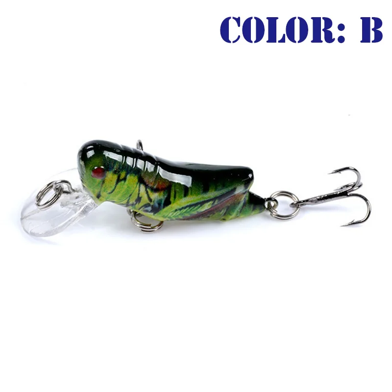 1 Uds 45mm 3,5g saltamontes insectos Señuelos de Pesca señuelo Wobbler volador cebo duro cebos artificiales realistas lubina Swimbait Pesca - imagen 4