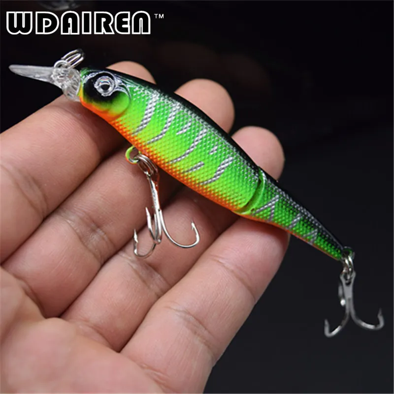 Señuelo de piscardo Artificial, anzuelos triples, Crankbait, aparejos de pesca, 1 unidad, 2 secciones, 8,8 cm, 7,4g, FA-272 - imagen 2