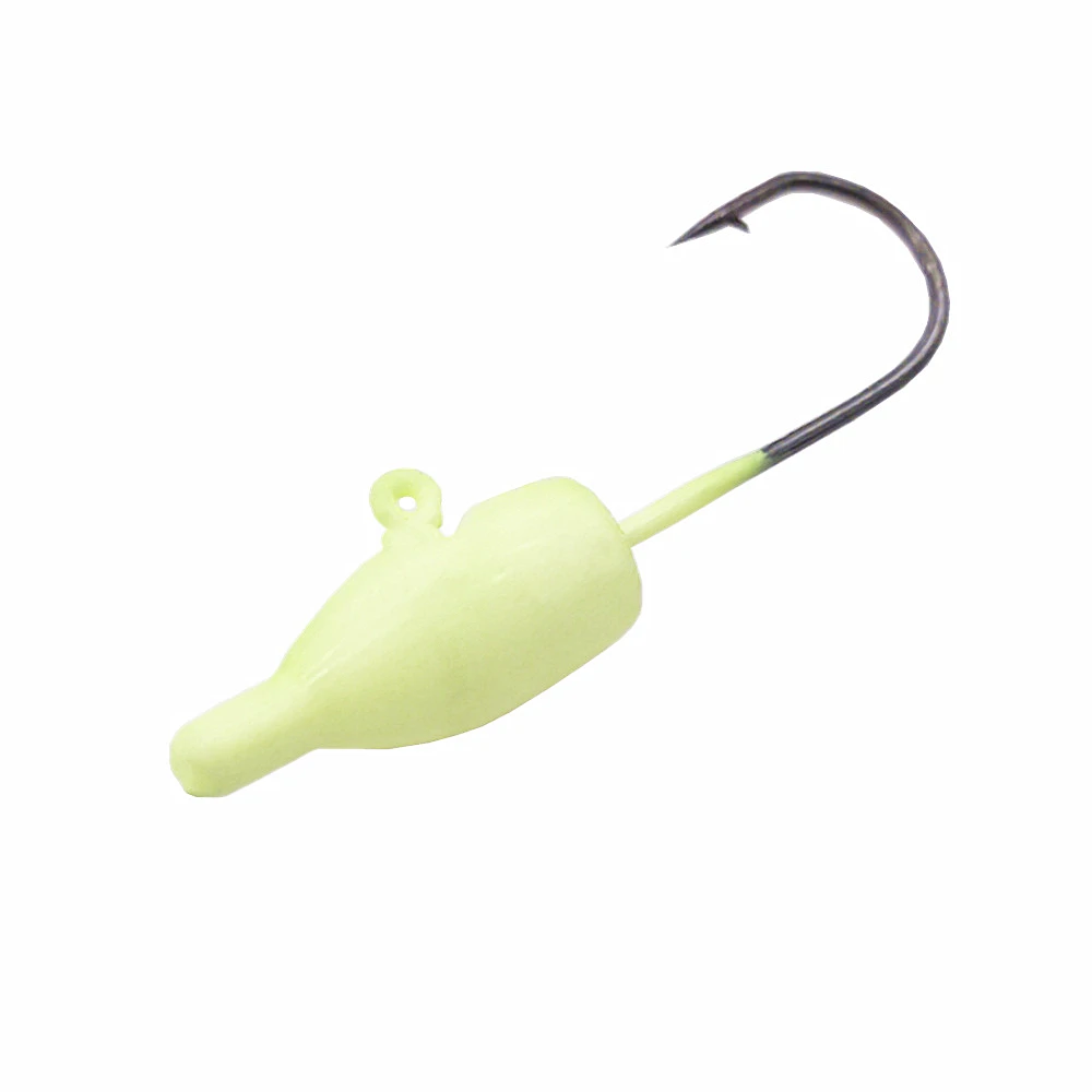 SUNMILE 5 uds cabeza de anzuelo de pesca luminosa 1,4g 1,8g 2,6g 3,5g anzuelo de púas señuelo suave anzuelo de pesca de hielo - imagen 3