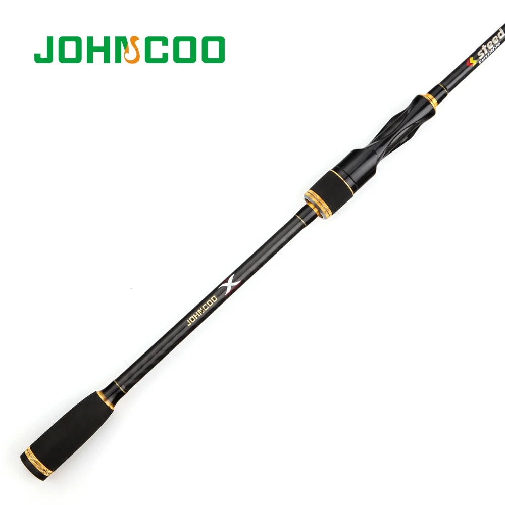 JOHNCOO-caña de pescar de fibra de carbono, herramienta de pesca giratoria de acción rápida, con señuelo sensible de 4 secciones, 2,1 m, 2,4 m, 2,7 m, 5-20g - imagen 4