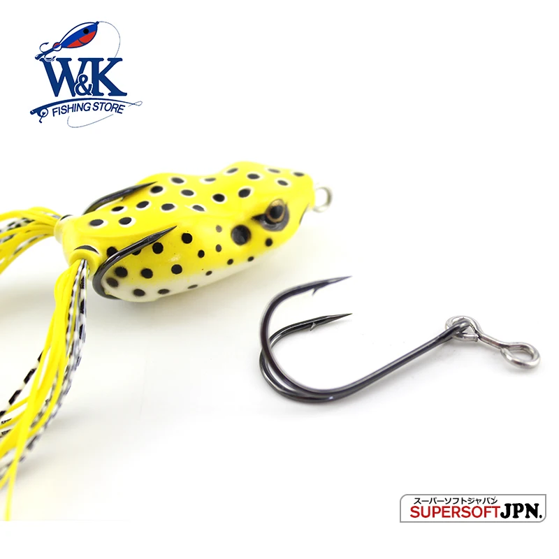 Cebo de pesca de Superficie suave, señuelo de rana realista para Lucio, lubina, cabeza de serpiente, río, 5 cm, 9 g - imagen 5