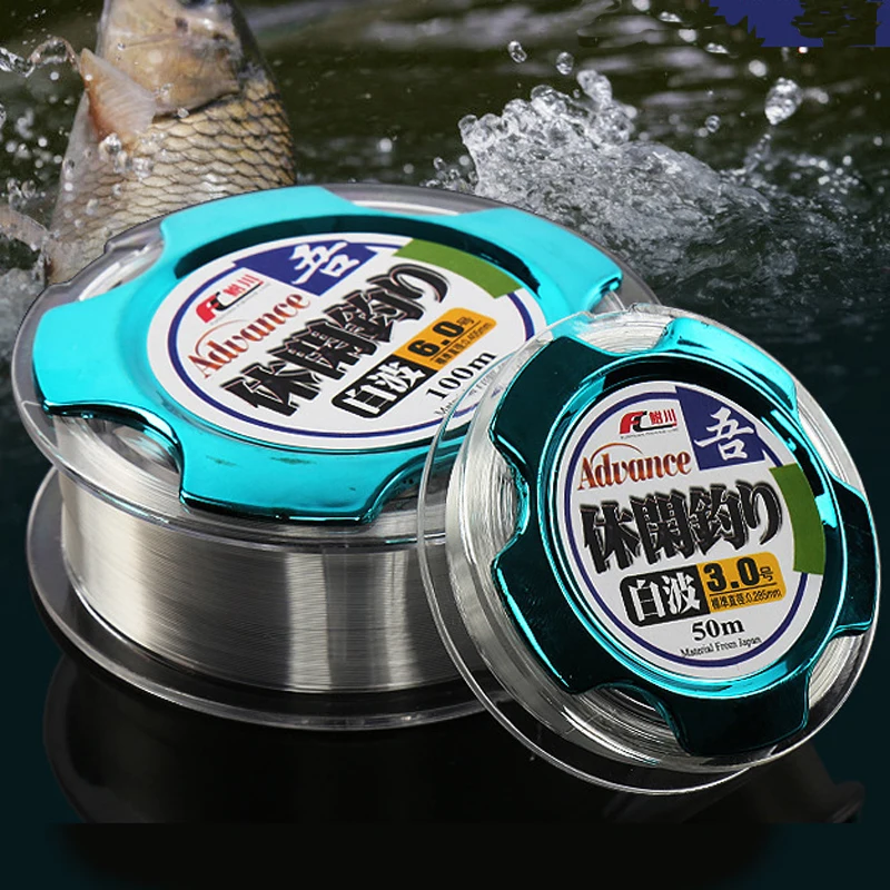 Sedal de pesca de nailon fuerte, hilo de pescar de 50m/100m, monofilamento transparente, resistente al desgaste, carpe, Mosca de mar, accesorios de pesca 30 - imagen 5