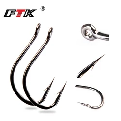 FTK 7-10 Uds anzuelos de pesca 5-16 #   SODE IDUMEZINA Pesca de carpa con púas de acero rico en carbono, anzuelo único