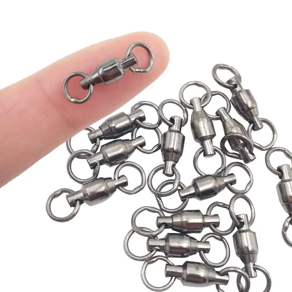 JSM-ganchos giratorios de pesca, Kit de alta resistencia para trucha, lubina, con caja de pesca, 50 Uds., 100 Uds. - imagen 5