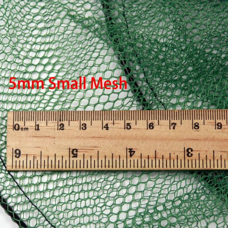 Bolsa de red de malla pequeña para peces, red plegable para trucha, estanque de pesca con mosca, guardián de pesca de carpa, 28cm X 42cm, 1 pieza - imagen 5