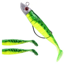 Señuelo T-tail con cabeza jig 11cm/25g para vinilo