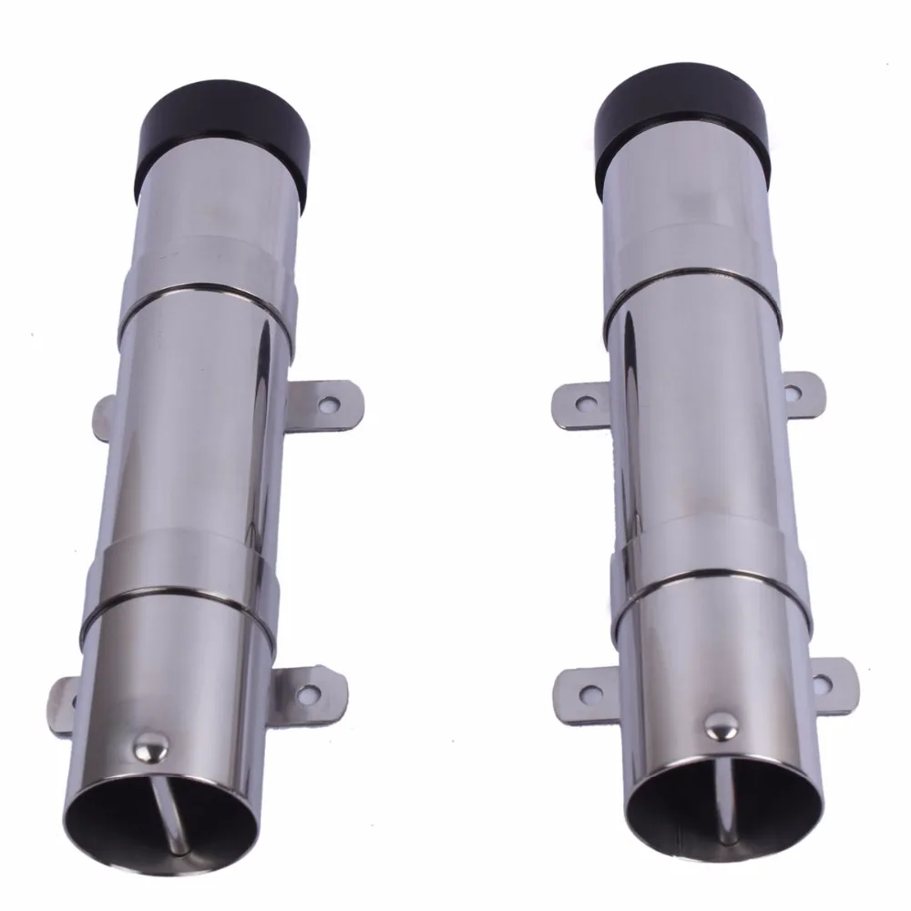 Soporte para caña de pescar, accesorios para barcos, tubo de acero inoxidable 304, montaje empotrado, 2 uds. - imagen 3
