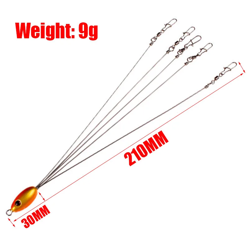 WDAIREN-señuelo giratorio de acero inoxidable, cebo de pesca 3D de alta calidad, 21cm, 9 señuelos, accesorios FA-347 - imagen 4