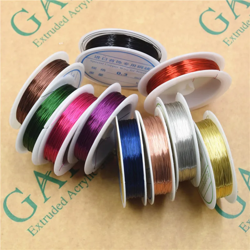 KKWEZVA, 10 colores, diámetro mixto, alambre de cobre de 0,3mm/señuelo de pesca con mosca, material para hacer cebo, Midge Larve, Ninfa, Material para atar moscas - imagen 4