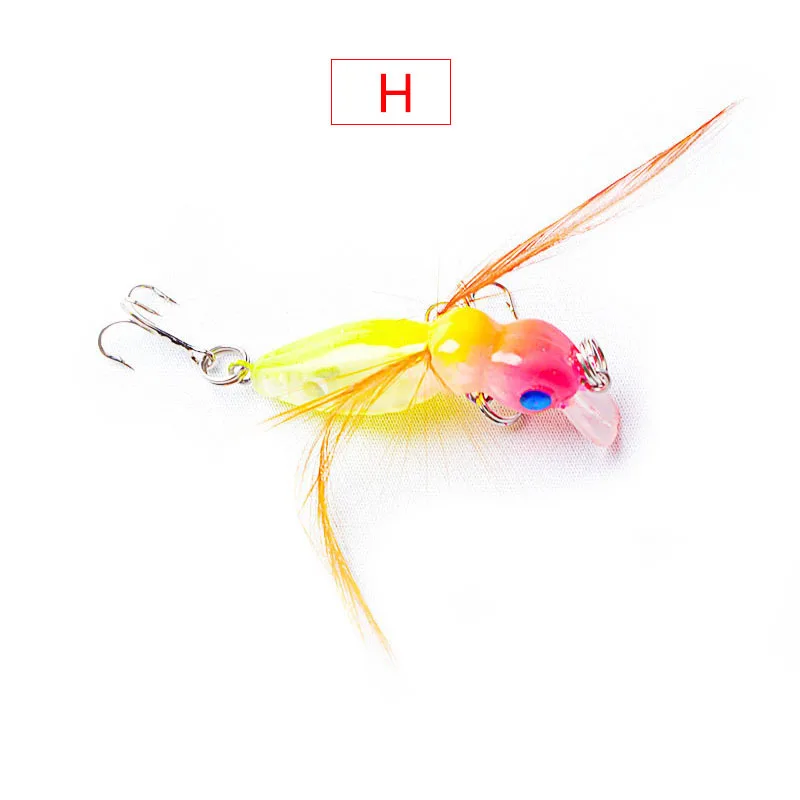 Señuelos de Pesca de insectos saltamontes, aparejos de pesca de mar, anzuelo volador Wobbler, cebo duro Artificial, 4cm, 3,5g, 1 ud. - imagen 4
