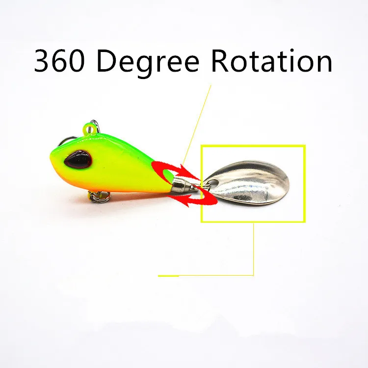 VIB-señuelo de pesca Artificial, cebo de fundición de largo alcance, rotación, 6g/10g/17g/25g, lubina de agua dulce y salada - imagen 2