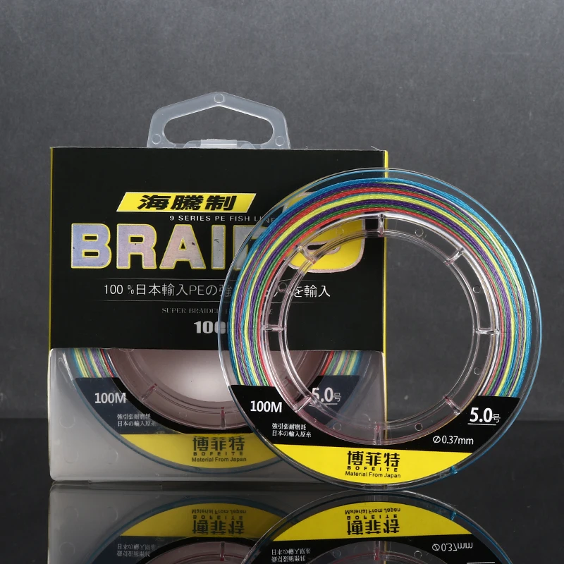 Sedal de pesca trenzado de 9 hebras, hilo de pesca de alta calidad, resistente al desgaste, 100m - imagen 5