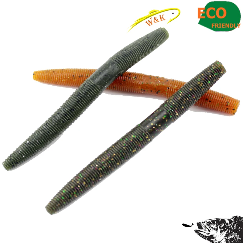 Senko-señuelo de gusano para estanque, perca de Lucio, señuelo de pesca de lubina a 4 pulgadas, 6 piezas, cebo suave con alto contenido de sal, interior, sin plomo - imagen 2