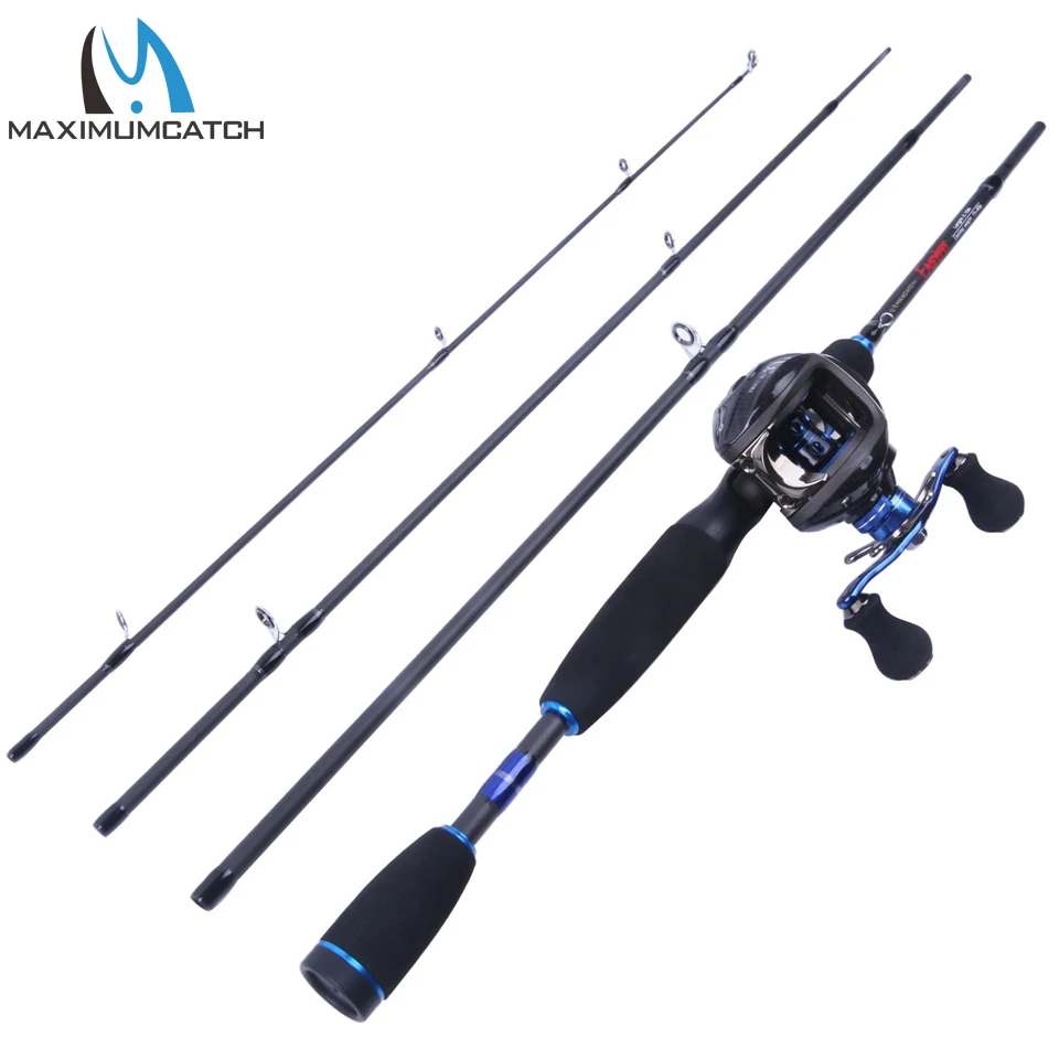 Caña de pescar Baitcasting Maximumcatch, caña de pescar de fibra de carbono para viaje, caña de fundición de acción rápida, 2,1 m 4 secciones - imagen 5