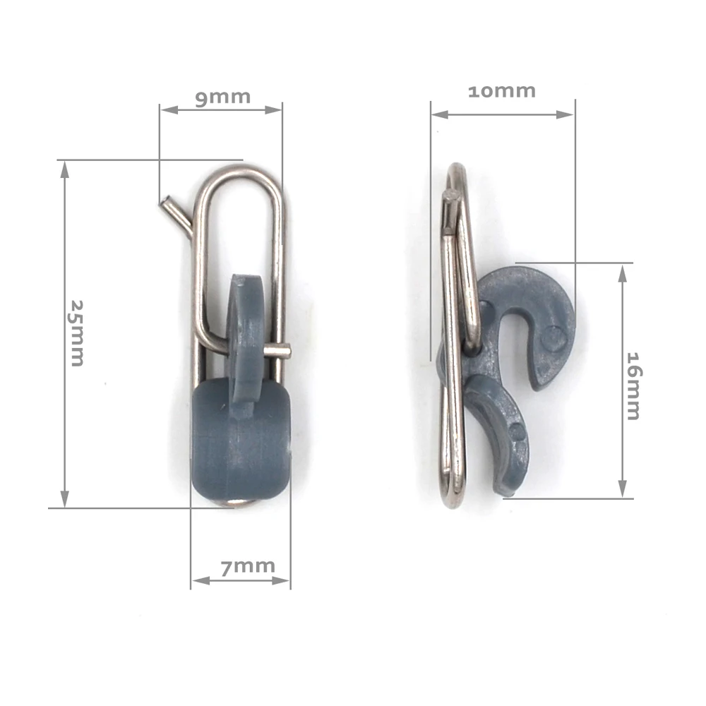 MNFT 12PCS Clip de cebo de impacto Clip de liberación de gancho de impacto Accesorios de pesca Clips de liberación de cebo de gancho - imagen 2