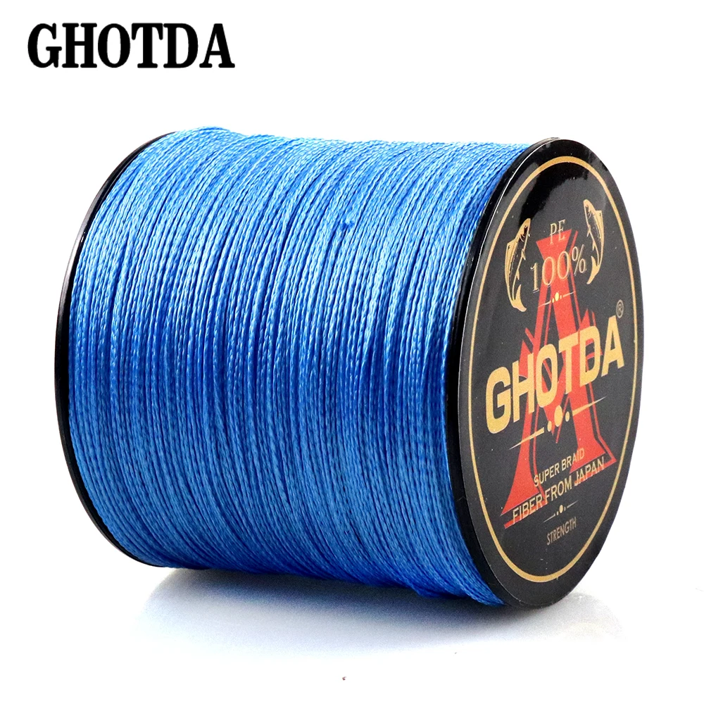 GHOTDA-línea de pesca trenzada de PE de 300M, Sedal multifilamento de 4 hebras 10-120LB para pesca de carpa - imagen 5