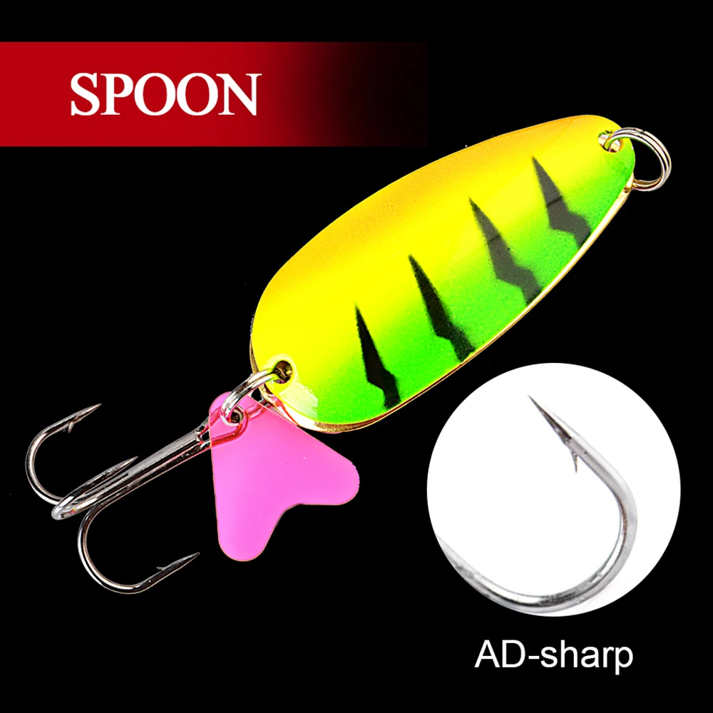 FTK-señuelo de pesca de Metal, cebo giratorio de 21g, 30g, 35g, doble cuchara con gancho triple, cebo duro para pesca de Lucio, 1 unidad