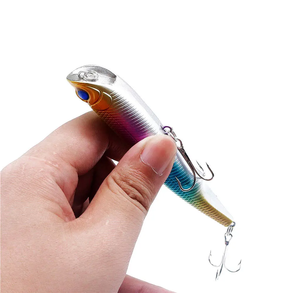 1 lápiz de la PC Wobblers Señuelos de Pesca 10,5 cm 15,7g cebos duros artificiales Lucio Isca carpa cebo de pesca crankbait con 4 # anzuelos - imagen 5