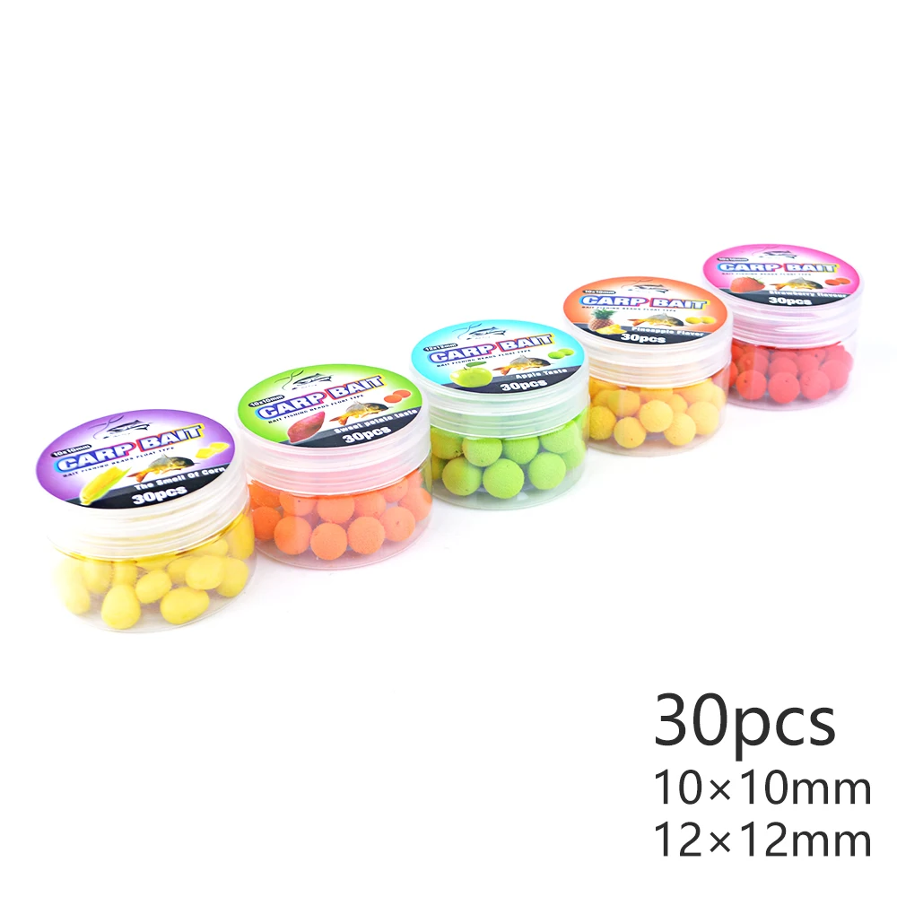 NGB 30 Uds. De espuma para cuentas de pesca de carpa sin olor, 10mm, 12mm, cebo alimentador, aparejos de pesca suaves, accesorios de pesca - imagen 2