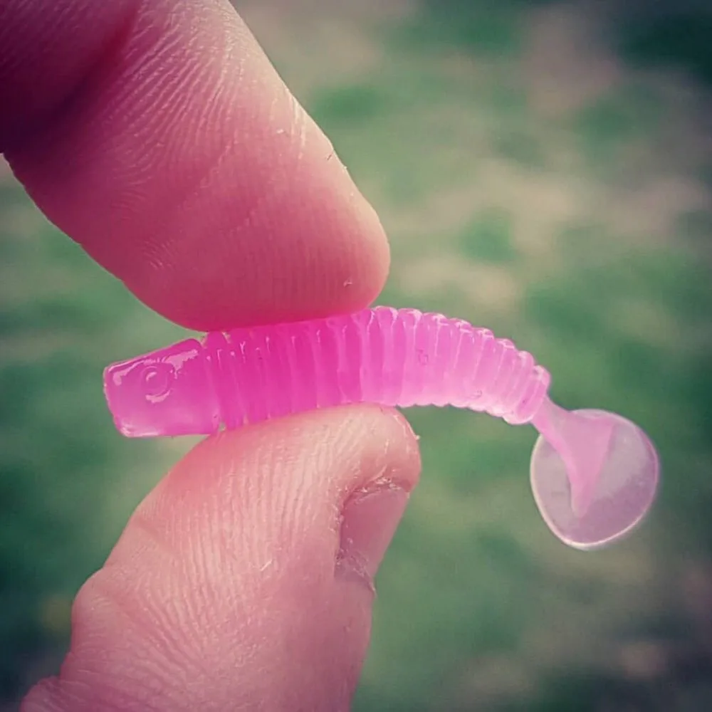 ILURE-señuelo de pesca Mini T Tail, cebo suave, 38mm, 0,8g, SwimBait, gusano de plástico, señuelo biónico