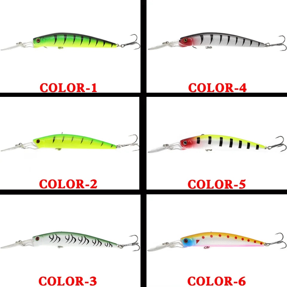 Señuelo de pesca Wobbler, cebo de manivela grande, Minnow, lubina, curricán Artificial, Lucio, carpa, 1 ud., 14,5 cm/15g, novedad - imagen 2