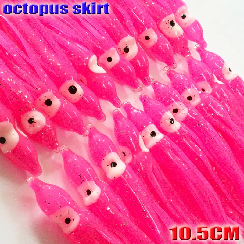 20123 faldas de pesca sotf de pulpo, 17 tipos de pesca, usted elige cada tipo, 20 unids/lote, la longitud es de 10,5 CM - imagen 5