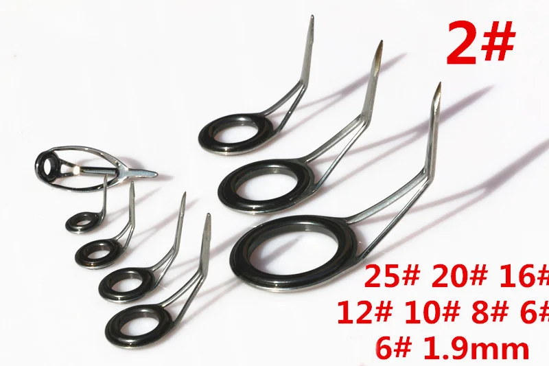 Kit de guías de varilla giratoria, Combo de guías de varilla giratoria, versión mejorada, salida de soporte de acero inoxidable, accesorio de anillo de guía de varilla DIY, 9-10 piezas - imagen 2