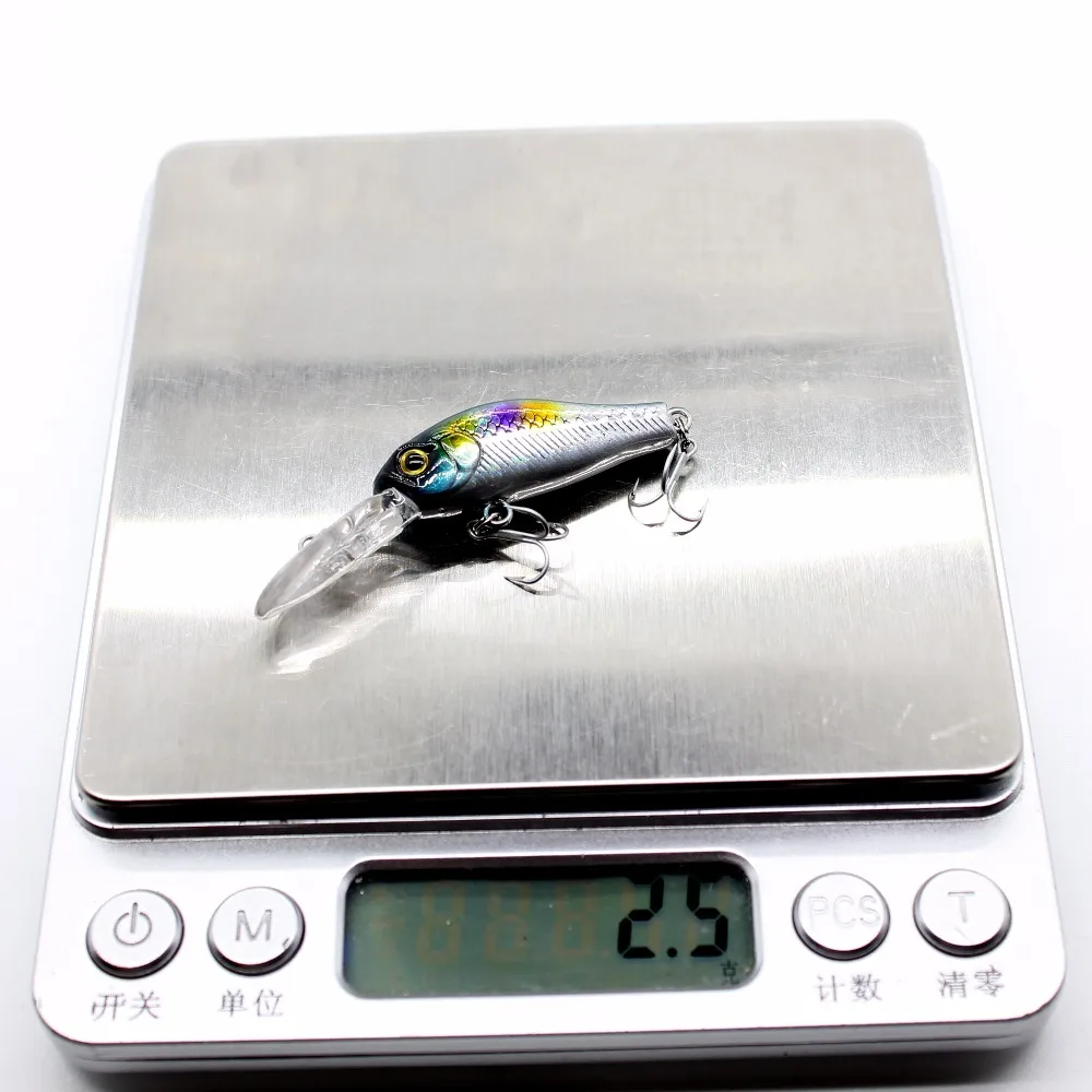 AOCLU-señuelo flotante para pececillos, cebo duro, Wobbler, manivela, Jerkbait, lubina, agua salada dulce, gancho 14 # VMC, 35mm, 2,5G, 1,2 m - imagen 5