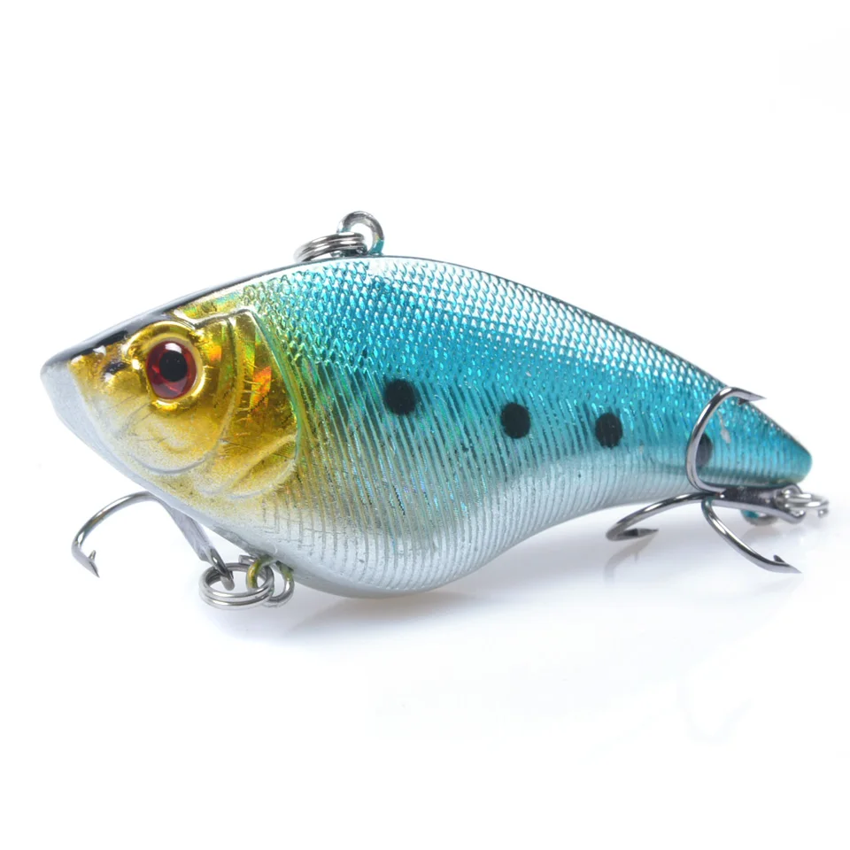 LEOSPORT-SEÑUELOS duros VIB, 1 unidad, 16G, 7CM, anzuelos triples de pesca, aparejos de pesca Crankbait que se hunden - imagen 4