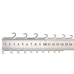 NGB 100 Uds. Anzuelos de pesca de acero rico en carbono 2515BL de punta larga afilada, accesorios de pesca de carpa, señuelo suave, juego de anzuelos con cabeza de anzuelo