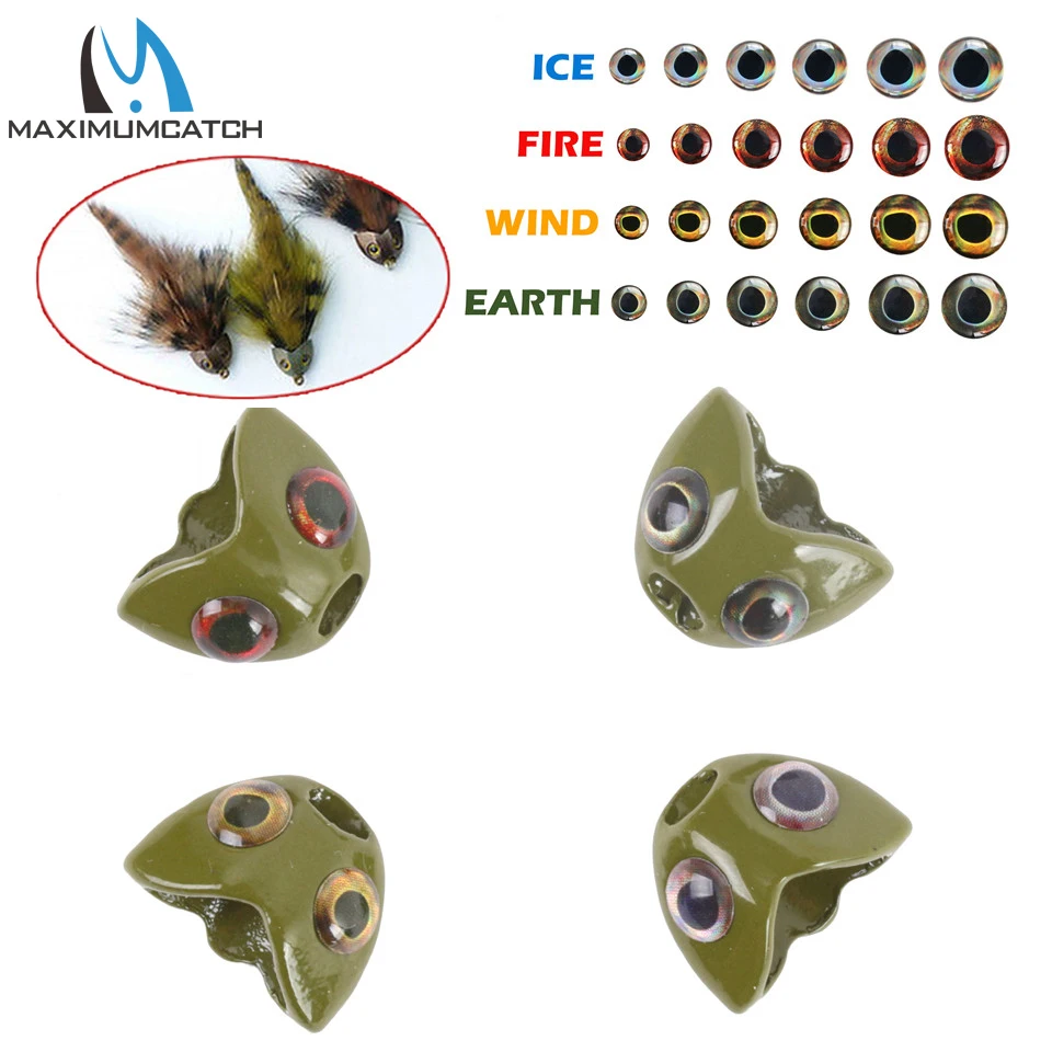 Maximucatch señuelo de pesca 4D, Ojos de pez, Material para atar moscas, fabricación de Señuelos de Pesca de 3mm-15mm - imagen 5