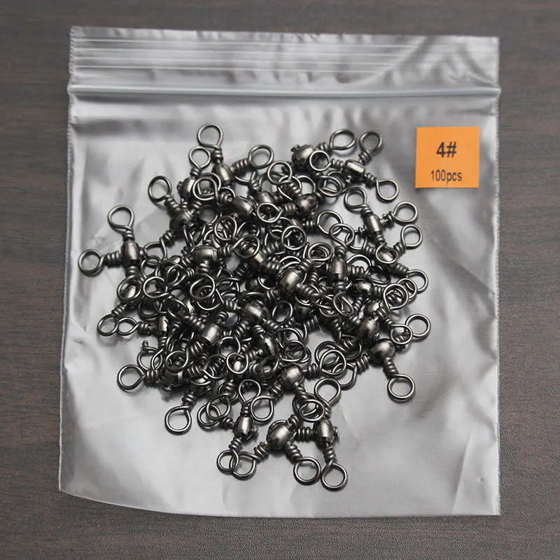 ILure-barril de Pesca rodante de acero inoxidable, Conector de Triple giro, anillo sólido, accesorios de aparejos de Pesca, 20 unidades por lote - imagen 5