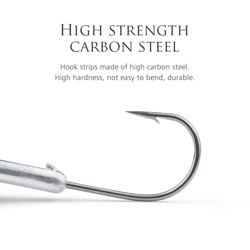 LINNHUE anzuelo de cabeza de plomo 10 unids/bolsa 16g 18g 20g 22g anzuelo de cebo suave anzuelo de plomo de alto carbono calamar Pike Jig accesorios de aparejos de pesca - imagen 3