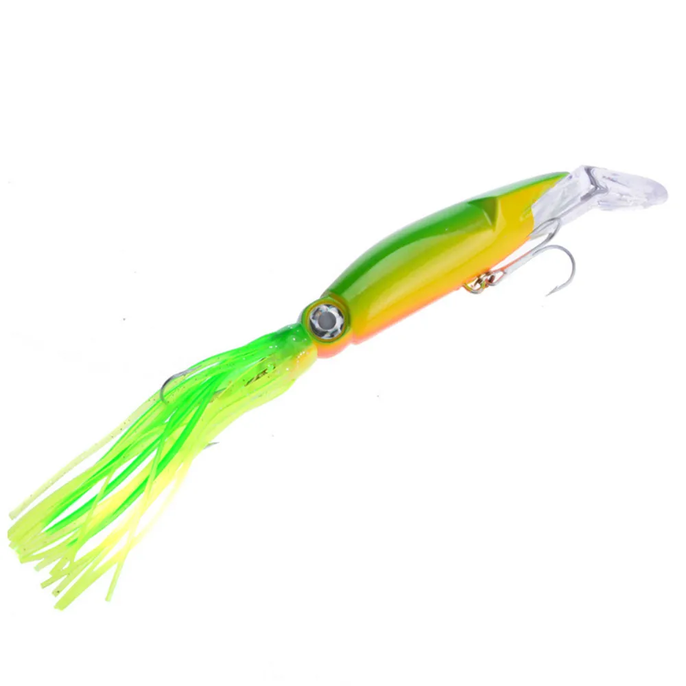 Señuelos de Pesca de 14cm/40g, cebos duros biónicos de 6 colores, ojos 3D, calamar, pulpo, aparejos de pesca de Allure marino, 1 piezas - imagen 4