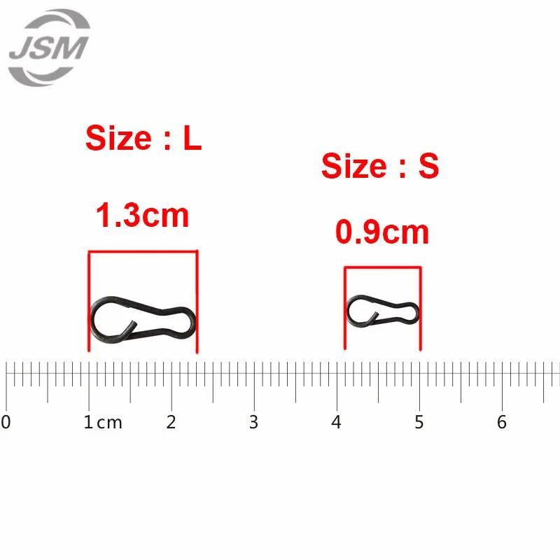 JSM-conector de broches de pesca de carpa, anzuelo único tipo B, accesorios de pesca de carpa, color negro mate, 100 Uds. - imagen 2