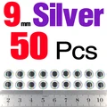 9mm Silver 50Pcs