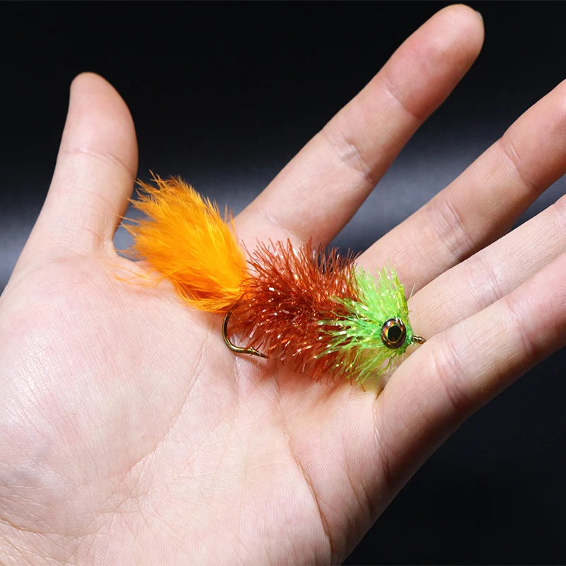 Nuevo juego de 5 paquetes trans jelly fritz chenilla 5 colores surtidos menos denso flash unilateral cactus chenilla blob materiales para atar moscas - imagen 3