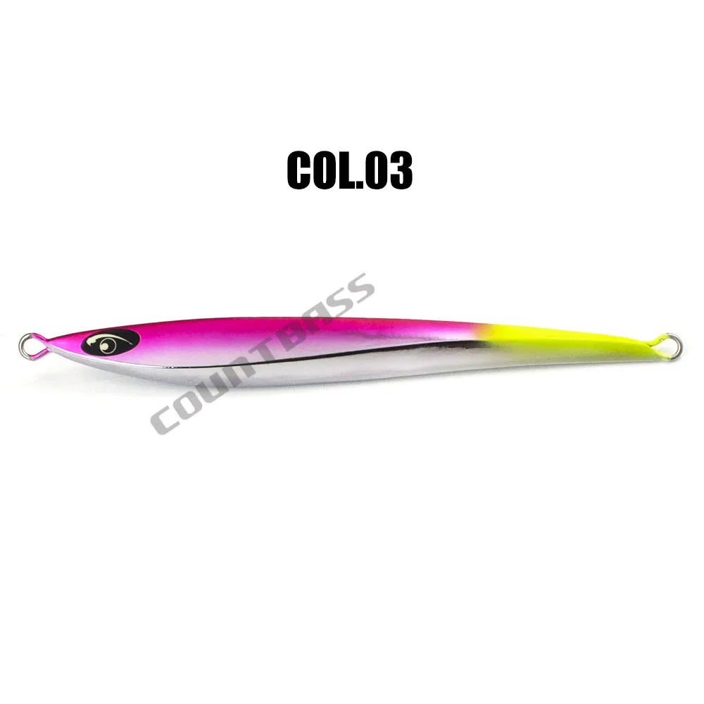 Señuelos de Jigging Countbass con ojos luminosos, plantillas de Metal para peces, agua salada, larga caída, plantilla rápida profunda, 150g, 5,3 oz - imagen 3