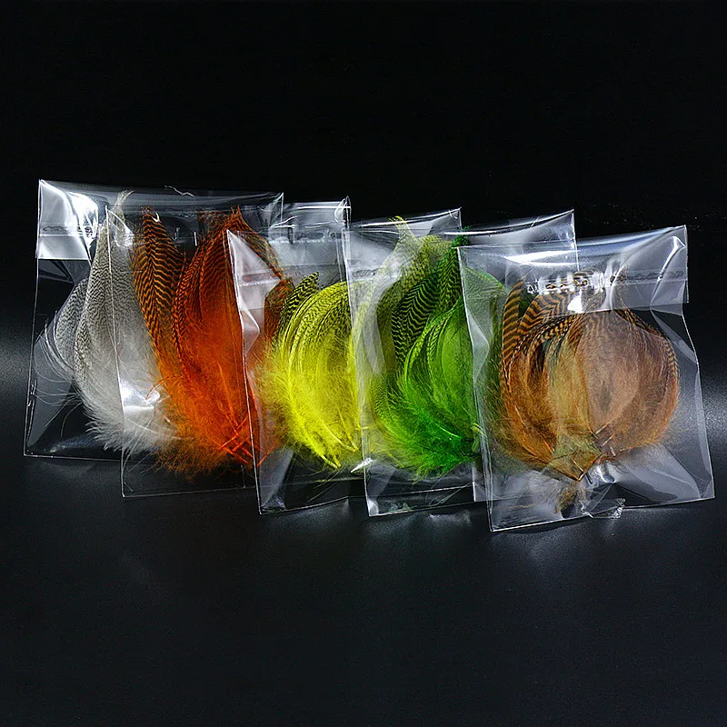 Royal Sissi-Conjunto de 5 colores, plumas de ala, Cerceta, pato, trucha, salmón, moscas húmedas, alas, materiales para atar moscas - imagen 2