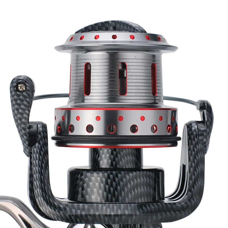 Carretes giratorios de lagarto, carrete de pesca de cuerpo totalmente metálico para pesca de carpa, carrete grande - imagen 5