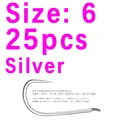 size 6 silver 25pcs
