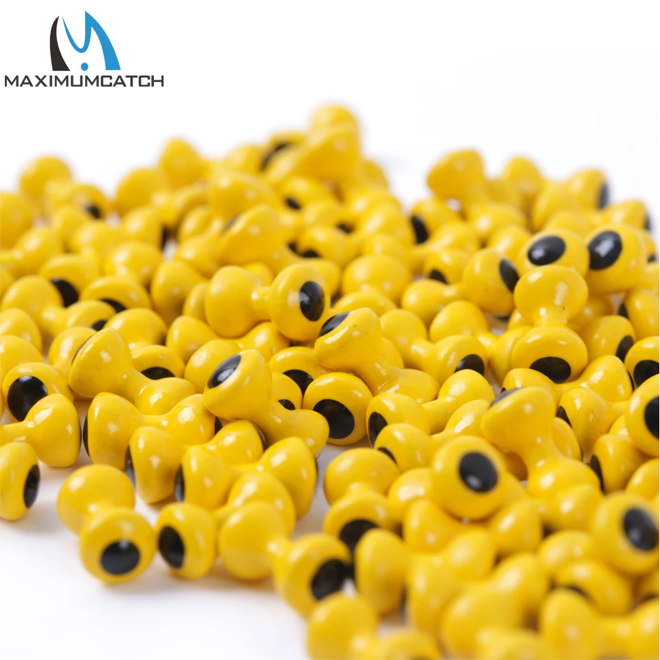 Maximumcatch 25 piezas de ojos pintados, cuentas para atar moscas, mancuernas, Material para atar moscas - imagen 5