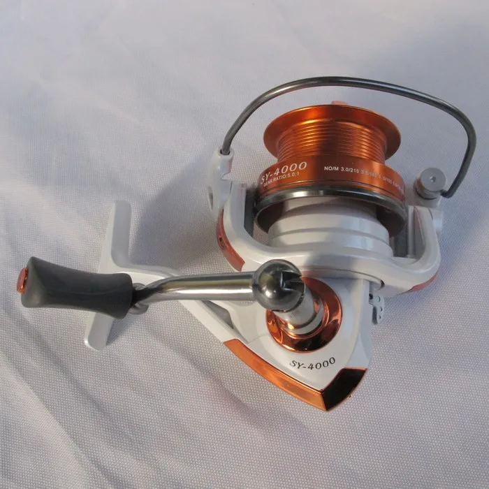 Rueda de pesca con 11 rodamientos, copa de alambre poco profunda, tiro largo, carrete giratorio de fundición SY4000, señuelo con cabeza de Metal - imagen 3