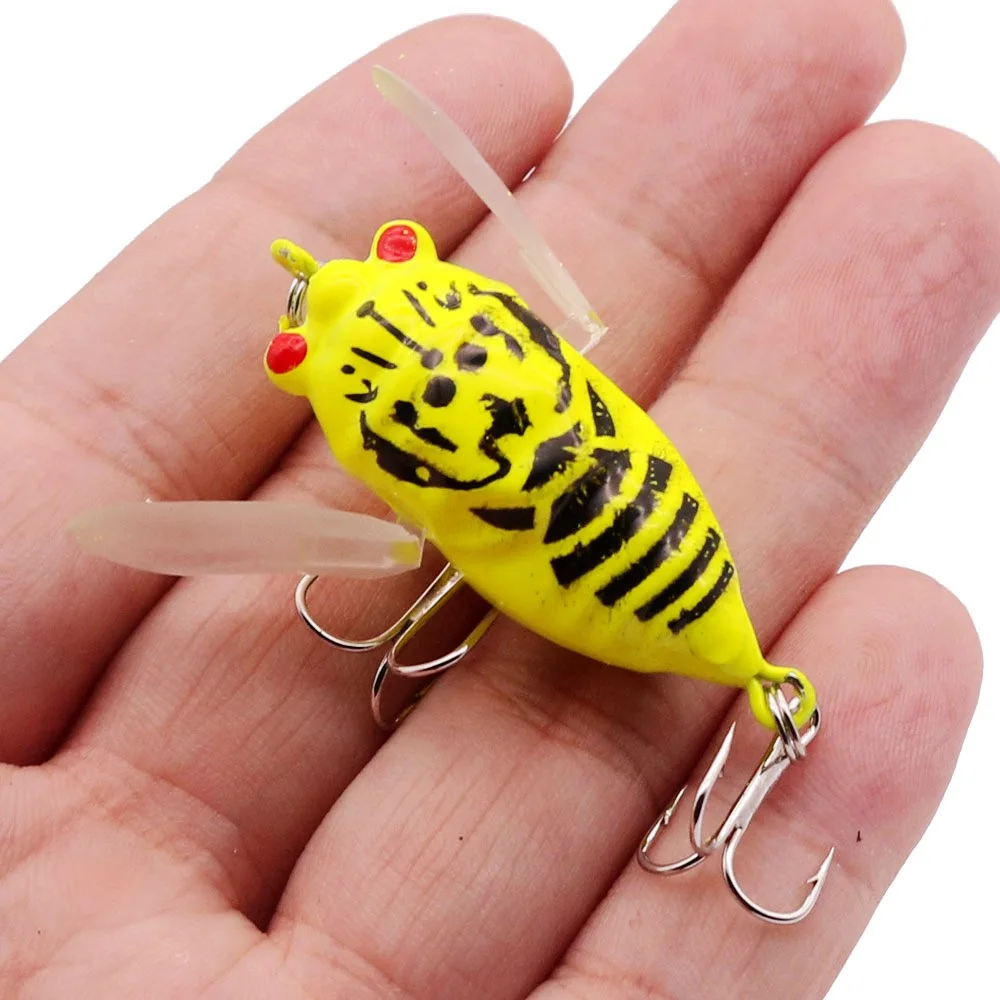 Señuelo duro biónico para Pesca, cebo duro de 5cm/6g, simulación de pececillos, Wobblers Crankbait, aparejos de Pesca de insectos, 1 unidad - imagen 4