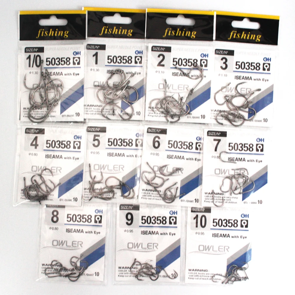 ISEAMA-anzuelo de pesca ISEAMA con ojo, anzuelo de pesca de carbono 50358, para carpa, pez gato, Anzol Peche, aparejos japoneses - imagen 2