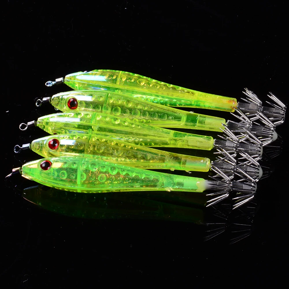 Balleo 5 unids/lote 10 cm/6,2 cabeza de plantilla de calamar señuelo suave pesca pulpo wobbler aparejos de pesca pesca de carpa pesca con mosca crankbait - imagen 5